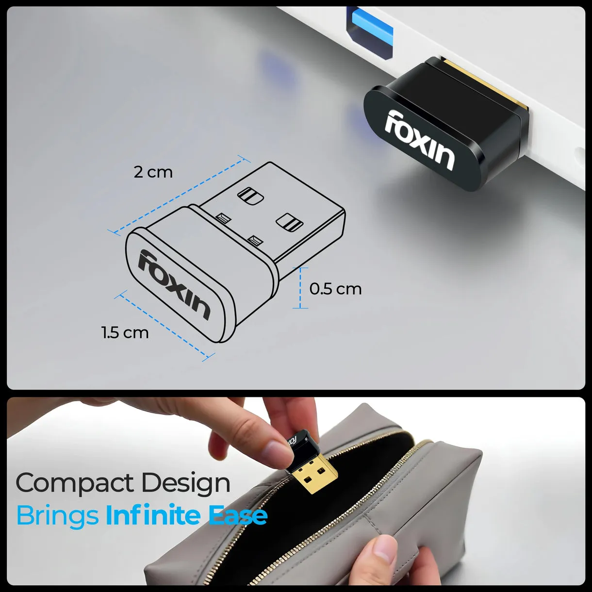 Foxin USB WiFi Adapter 150Mbps (FWD 150) view 3